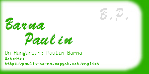 barna paulin business card